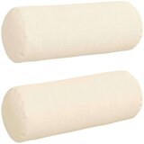 vidaXL Blazine 2 pcs krema Ø 25 x 70 cm Žametna tkanina | Shoptok.si