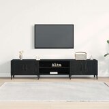vidaXL TV omara Črni hrast Inženirski les 180 x 31.5 x 40 cm | Shoptok.si