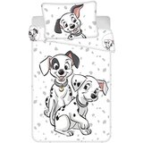 Jerry Fabrics Bijela pamučna dječja posteljina za dječji krevetić 100x135 cm 101 Dalmatians – Cijene