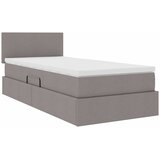  Krevet s prostorom za pohranu s LED-om Sivo-smeđa 90 x 200 cm | shoptok.hr