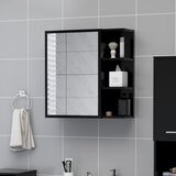 vidaXL Kupaonski ormarić s ogledalom crni 62,5x20,5x64 cm od iverice Cijene