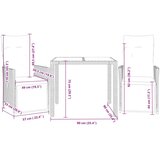  3-dijelni bistro set s jastucima crni od poliratana | shoptok.hr