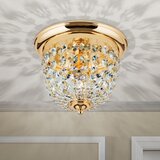 Orion dlu 1840/26 - kristalno plafonsko svetlo plafond, 1xE27/40W/230V, prečnik 26 cm, zlatno | Eponuda.com
