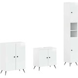  Set za kupaonicu od 3 dijela BREDA Bijela visokog sjaja | shoptok.hr