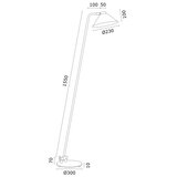  argon 4997 - podna lampa gabian 1xE27/15W/230V bela | Eponuda.com