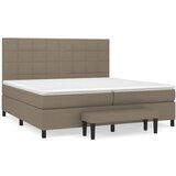 The Living Store Box spring postelja z vzmetnico taupe 200x200 cm blago - Box Spring Postelja, (21503716) | Shoptok.si