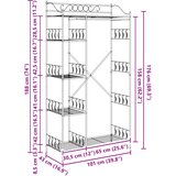 Otvoreni ormar s policom Crna 101 x 43 x 188 cm Čelik | shoptok.hr