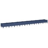  Vrtna sadilica s klinovima plava siva 362,5x42,5x28,5 cm PP | Eponuda.com