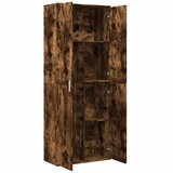  Visoka komoda dimljeni hrast 70x35x180 cm konstruiranog drva | shoptok.hr