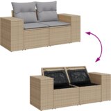  9-dijelni set vrtnih kauča s jastučićima Bež Poli Ratan Akacija | shoptok.hr