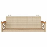  Klupa za ljuljanje bež 109 x 62 x 40 cm od poliratana | shoptok.hr