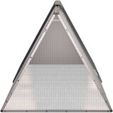 vidaXL Kletka za zajce antracit 201,5x80,5x71 cm pocinkano jeklo | Shoptok.si