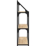  Zidna polica s 3 razine dimljenog hrasta 80x21x78,5 cm drvena | Eponuda.com