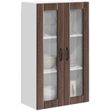  Zidni stakleni ormarić Lucca Smeđi hrast 60 x 31 x 100 cm | shoptok.hr