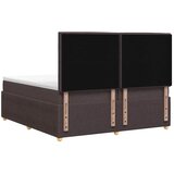  Boxspring krevet s madracem Tamno smeđa 200 x 200 cm Tkanina - Tamno smeđa 200 x 200 cm Dizajn linija | shoptok.hr