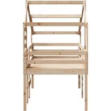 vidaXL Visoka postelja s streho 75x190 cm trdna borovina | Shoptok.si