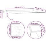 Ručna Ročna zložljiva senčnica z LED lučmi Antracit 4,5 × 3 m, (5000206308) | Shoptok.si