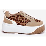 Boto Women Sneakers On Massive Platform Leopard Beige Tamorniel | Shoptok.si
