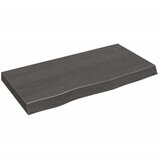 vidaXL Stenska polica temno siva 80x40x6 cm obdelana trdna hrastovina, (20650685) Cene