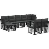  Set vanjskih sofa Crna i tamno siva Poliester - Crna i tamno siva bez stola | shoptok.hr