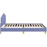  Krevet za djecu s uzglavljem Traper plava 80 x 200 cm Tkanina | shoptok.hr