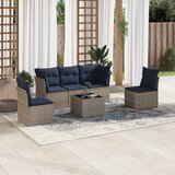 vidaXL 6-dijelni set vrtnih sofa od poliratana s jastucima sivi | shoptok.hr