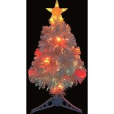 vidaXL Umjetno božićno drvce LED bijelo 64 cm od optičkih vlakana | shoptok.hr