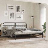  Metalno uzglavlje crno 200 cm | shoptok.hr
