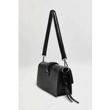 Marisse Shoulder Bag With Silver Buckle, Black | Shoptok.si