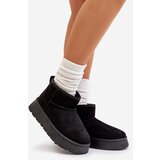 EVENTO Low women's snow boots on a platform insulated with black fur Saldren | Eponuda.ba