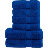 vidaXL 6-dijelni vrhunski set ručnika plavi 600 gsm 100 % pamuk Cijene