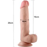 Lovetoy Sliding-Skin - dvoslojni dildo - 21 cm (prirodni) | shoptok.hr