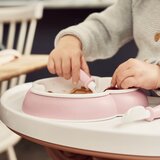 BABYBJORN komplet jedilni set krožnika, žlici in vilici Powder Pink | Shoptok.si