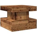  Stolić za kavu s LED svjetlima boja staro drvo 50 x 50 x 40 cm | shoptok.hr