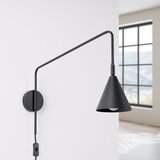 Nice Lamps Črna stenska svetilka z vtikačem Zylo – | Shoptok.si