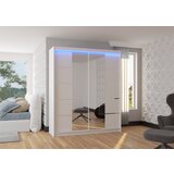 ADRK Drsna omara z ogledalom TRAVES 180 cm - BELA | Shoptok.si
