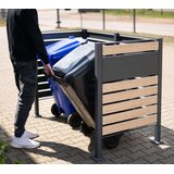 WESTMANN metalna obloga za 2 kante za smeće Planum | 2x240L | Drveni izgled | 170x90x120 cm - BRANDED IN GERMANY | shoptok.hr