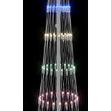  LED božićno drvce s 290 LED svjetlima Šareni 250 cm Metal | shoptok.hr