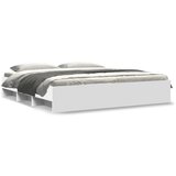 Furnova Posteljni okvir bel 200x200 cm inženirski les, (21940736) | Shoptok.si