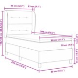  Box Spring Postelja z Blazino Temno Zeleno 80x200 cm Žamet, (22052233) | Shoptok.si