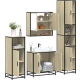 vidaXL 4-dijelni set kupaonskog namještaja boja hrasta sonome drveni | shoptok.hr