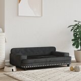 vidaXL Pasja postelja črna 90x53x30 cm žamet Cene