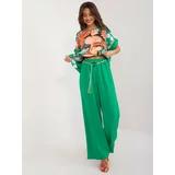 Fashion Hunters Green summer set with short sleeves