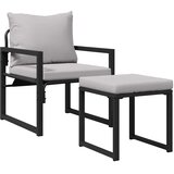  Vrtni namještaj 4 pcs 2-Broj sjedala Svijetlo siva Poliester | shoptok.hr