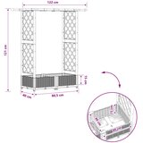  Povišeni krevet s mrežom i krovom Smeđa 122,5 x 40 x 123 cm PP | shoptok.hr