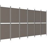 Sobna pregrada s 6 panela antracit 300 x 180 cm od tkanine | shoptok.hr