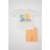 Defacto baby Girl Printed Short Sleeve T-Shirt Shorts 2 Piece Set Cene