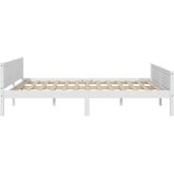  Okvir za krevet od masivne borovine bijeli 120 x 200 cm | shoptok.hr