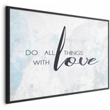 Plakat - Do All Things with Love 90x60 Crni okvir | shoptok.hr