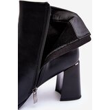 Boto Leather Boots on Heel Black Popilla | ePonuda.com